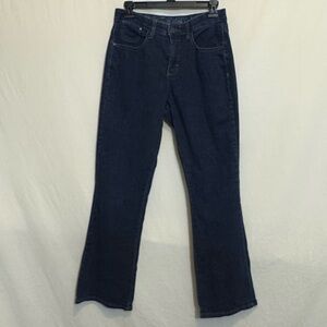 B-33 Lee Comfort Waistband Dark Wash Denim Blue Jeans‎ Size 8 Short